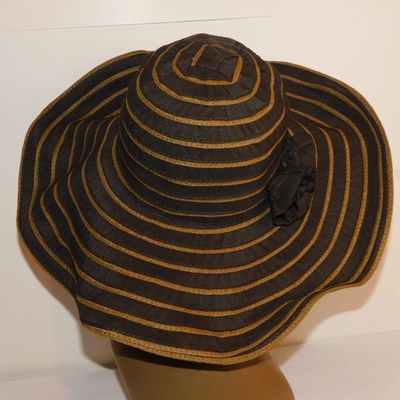 Peter Grimm True Character Brown Floppy Sun Hat Wire Rimmed Flower On Side main image 10